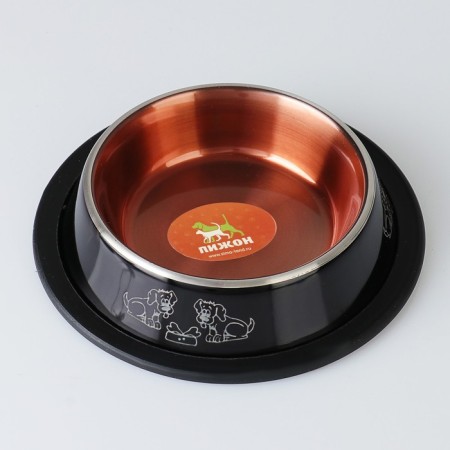 A bowl with a non -slip base decorative color, 230 ml, black-1