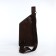 Male sling bag made of artificial leather, dark brown color