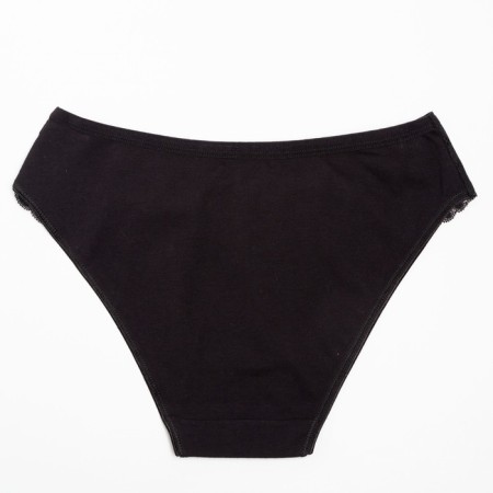 Panties women's slips with lace, black color, size 52-54 (xxl)-2