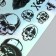 Holographic stickers (stickers) "Skull" 10x15 cm, 5-209