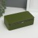 Casket leatherette for jewelry "shallow ripples" olive 10x18x6 cm
