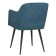 Kyoto chair, velor tenerife ocean / Black metal
