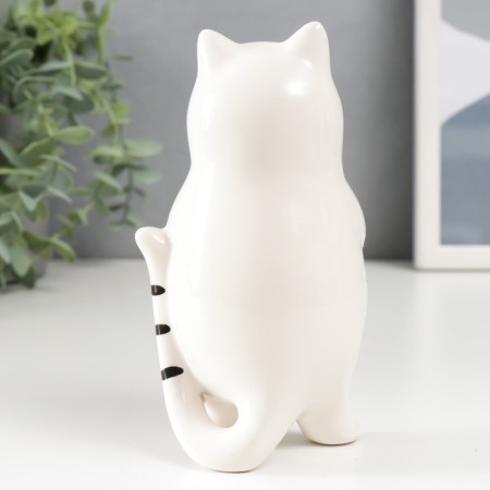 Souvenir Ceramics "Cat with heart" White-black with gold 15x8.2x7.8 cm 6436041-2