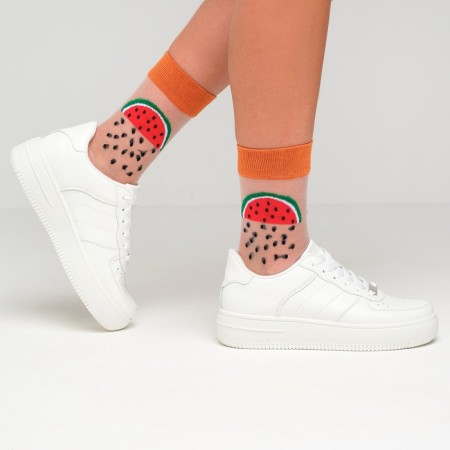 Women's socks minku "watermelon", size 36-39 (23-25 ​​cm)-1