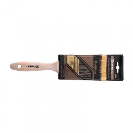 Brush flat MTX 83224, Golden, artificial bristles, wooden pen, 2.5 "-3