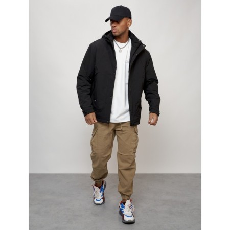 Male spring jacket, size 50, black color-8
