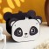 Kashpo wooden "Panda" 16.5x10.5x12.5 cm black/white