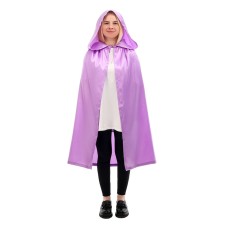 Carnival cloak of children, satin, color purple length 100cm