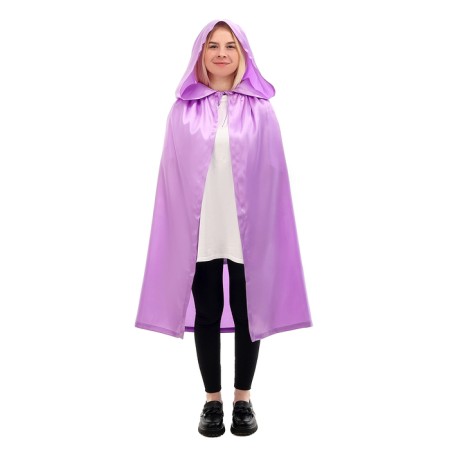 Carnival cloak of children, satin, color purple length 100cm