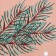 Set of curtains d/kitchen with sequences of Etel Fir Branches, 145x180 cm - 2 pcs, Gabardin