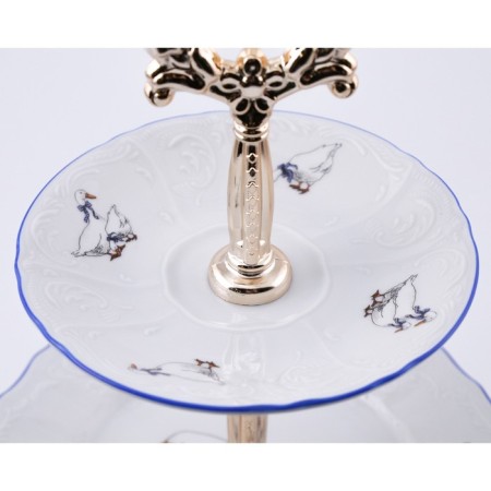 3-tier everages Bernadotte, Decor "Geese"-2