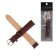 Watch strap, 16 mm, genuine leather, L-20 cm, brown