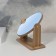 Mirror desktop "oval", mirror surface 12 × 17 cm, beige color