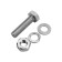 Bolt bolt, with a hexagonal head, galvanized, Din933, M10x40 mm, 2 pcs