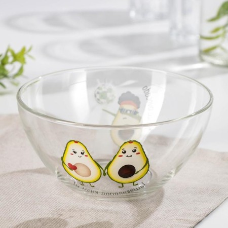Avocado salad bowl, 800 ml, D = 15.5 cm, Mix drawing