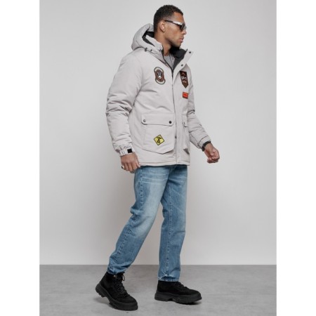 Male jacket, size 48, gray color-13