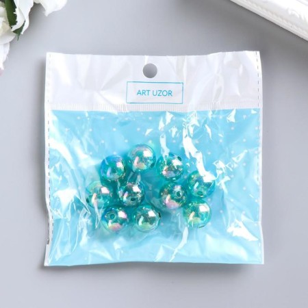 Beads for creativity Plastic "Blue Blue" set of 20 g 1.6x1.6 cm-2
