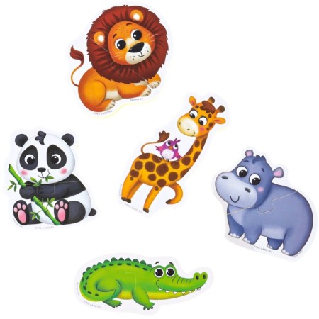 Soft puzzle for kids "Africa", 5 puzzles, crumb I-6
