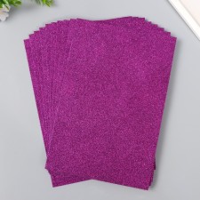 Foamiran glitter 2 mm 20x30 cm, purple