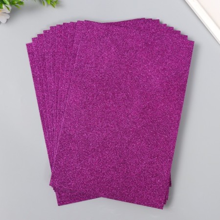 Foamiran glitter 2 mm 20x30 cm, purple