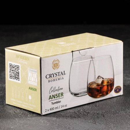 A set of glasses for whiskey Anser, 400 ml, 2 pcs-1