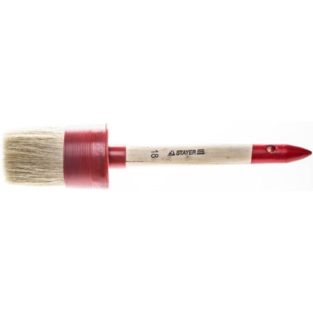 Round brush Stayer Universal 0141-60, natural bristles, wooden pen, 60 mm-1