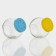 A set of glass cans for bulk products "Chamomile", 200 ml, 2 pcs, color mix