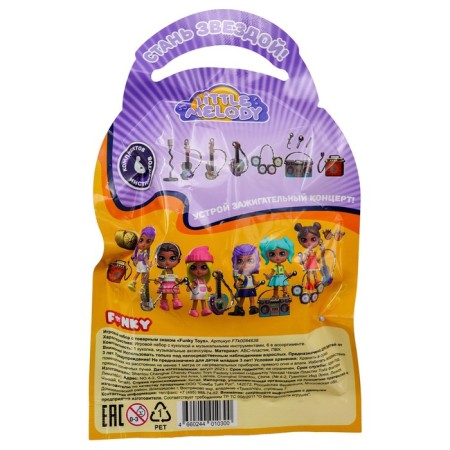 Set of game Funky Toys, C shater and musical instruments, mix-16