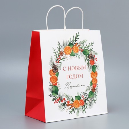 Package Gift Crafts "Congratulations", 32 x 28 x 15 cm, New Year-1