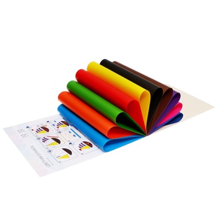 Colored paper A4, 10 colors, 10 sheets, erichkrause, bilateral, non -nominated, on gluing, density 80 g/m2, crafts of crafts-3