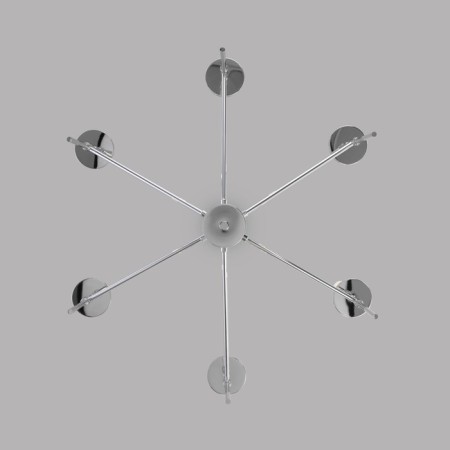 EUROSVET Anders ceiling 60142/6, E14, 6x60W, 700x700x620 mm, chromium color-2