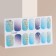Flood strips for manicure, 14 pcs, blue/blue color