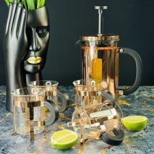 French press and 4 cups Lenardi, 1 l