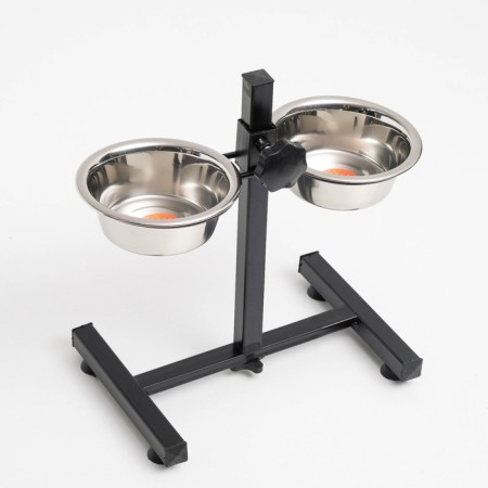 Adjustable stand 28 cm with 2 bowls of 400 ml-2