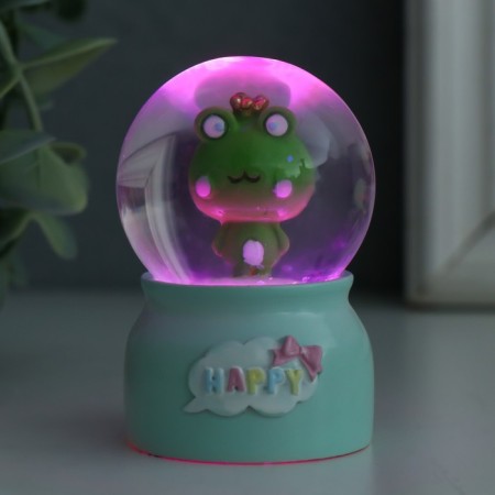Souvenir Polystone Water Ball Light "Happy Beast" MIX 4x4x6.7 cm-2