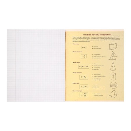 Subject notebook Calligrata "Superneeon", 48 sheets in a geometry cell, with reference material, cover coated cardboard, offset unit-2