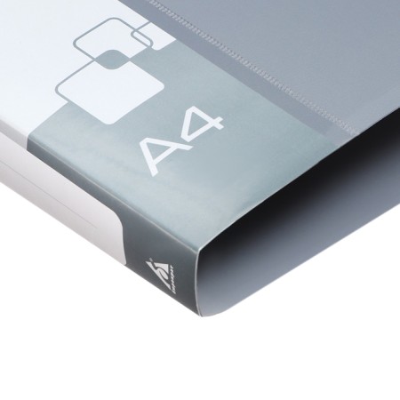Folder on 2 rings A4, Calligrata, 27 mm, 700 μm, internal and end pocket, gray-7