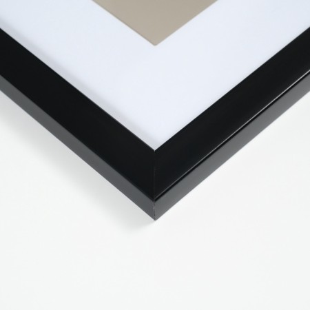 Photo frame Plastic "Gloria" 40x50 with a paspartum 30x40 cm, black-2