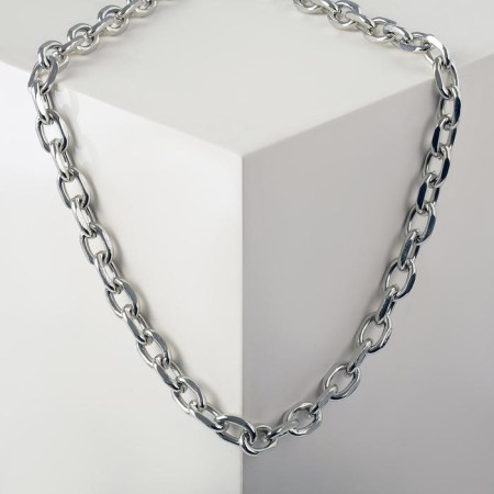 Necklace "Golden chain" braid, silver color, 45 cm