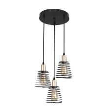 Lumber of Office Economy light 30135/3bk+GD BK, 3x40W, E27, 90x35x35 cm, gold color