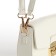 Women's bag on the valve, Textura, small size, white color