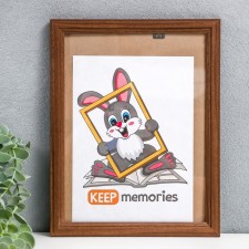 Photo frame wood 18x24 cm, No. 1, 17 mm, mokko (plastic screen)