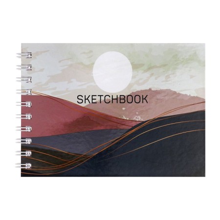 A5 sketchbook, 80 sheets on the crest on the short side "Desert landscape", hard cover, block 100 g/m²