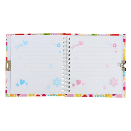 Notebook with a pen and a lock A5, a gift box, 45 sheets, in a ruler, on a crest, mix-5