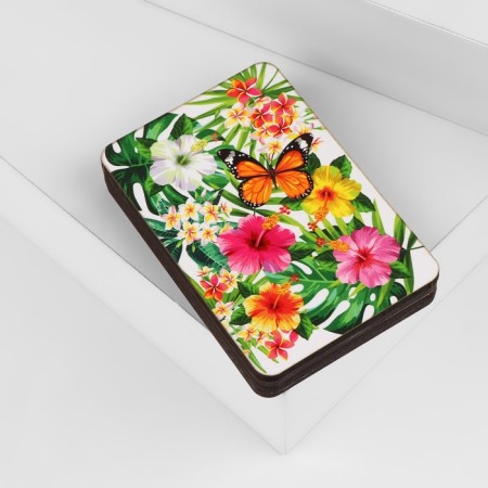 Magnetic needle "Butterfly and flowers", 8 × 5.5 cm-1