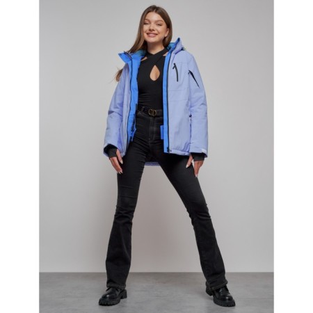 Ski jacket women's winter, size 44, purple color-13