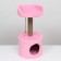 House for cats with a claw, with a sunbed, round, 35 x 35 x 70 cm, pink