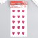 Rhinestones self -adhesive "hearts", 12 mm, 15 pieces, raspberry