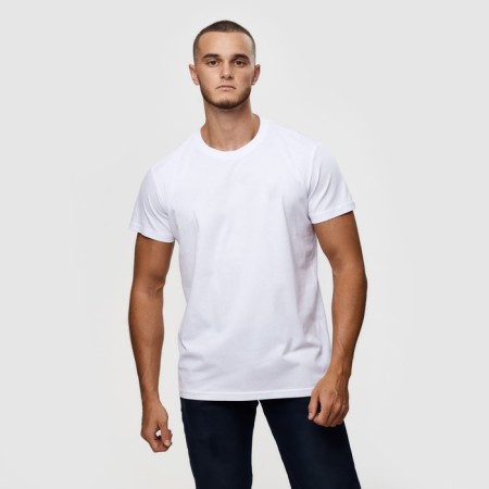T -shirt male, white color/print mix, size m