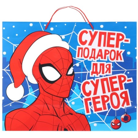 New Year. Gift package, 40x49x19 cm, packaging, spider-man-3